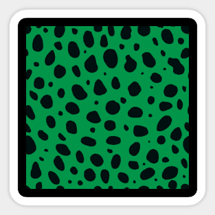 Kelly Green and Black Cheetah Print Animal Print Sticker